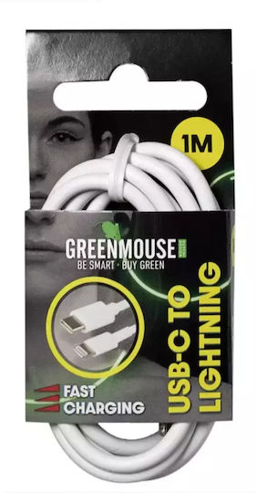 Green Mouse Regular la Cablu Lightning Alb 1m (66956598)