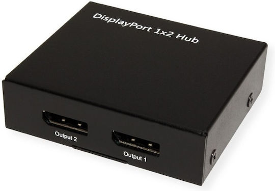 Roline Сплитер 14.99.3590 от 1x DisplayPort женски към 2x DisplayPort женски 4K2K@30Hz черен