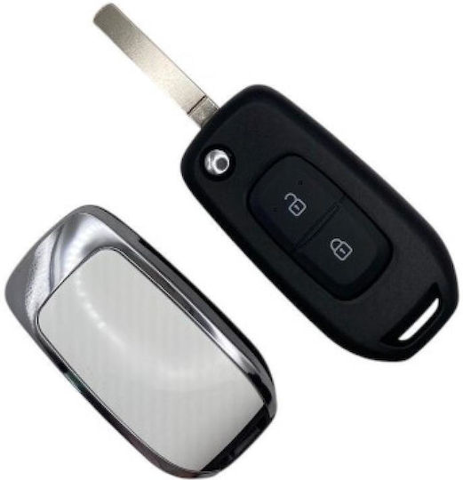 Foldable Car Key Shell with Blade with 2 Buttons for Renault