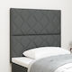 vidaXL Cap de pat din Material Textil Gri