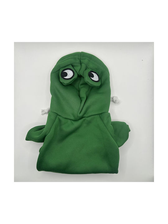 Bonnie Medium Green Dog Hoodie with Eye Design