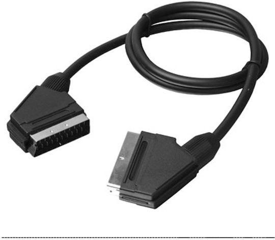 Cable Scart male - Scart male 1m Black