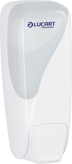 ABS Plastic Cream Soap Dispenser White 11x11.3x27.2cm Series Identity Soap-1000 Lucart Professional C481277