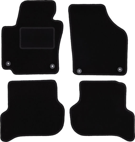 Schwarze Samt-Fußmatten Volkswagen Golf Plus Minivan 2005-2014