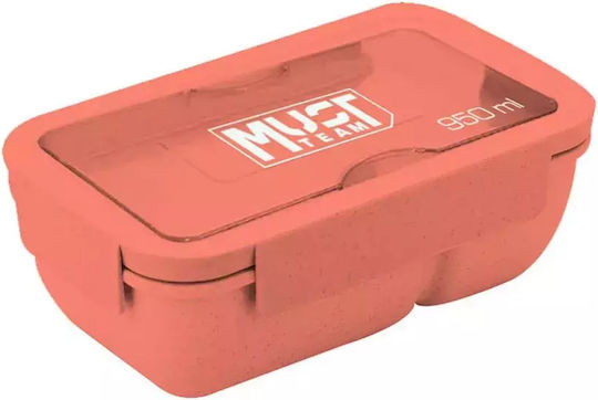 Must Team Δοχείο Φαγητού Πλαστικό Πορτοκαλί 950ml