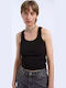 Women's Blouse Cotton Black
