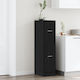 vidaXL Bathroom Cabinet L30xW41xH118cm Black