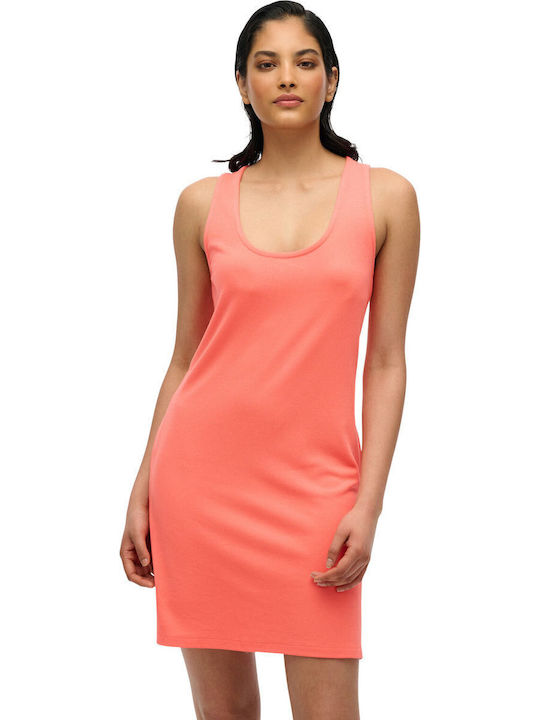 Superdry Sommer Mini Damenkleid Orange