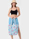 Miami Beach Fabric Beach Bag Blue