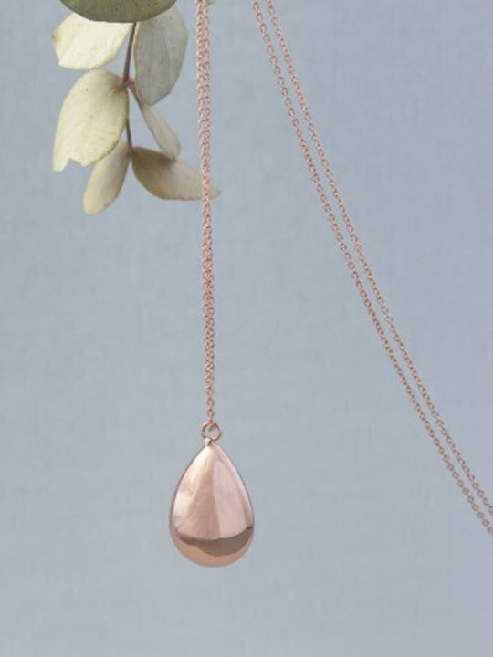 Proud Mama Pregnancy Necklace From Pink Gold Plated Steel Pink