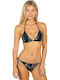 Bikini-Set Blumen Black