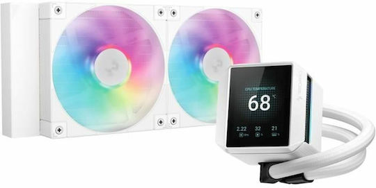 Deepcool Deepcool Mystique 240 White Water Cooling System AIO CPU with 2 120mm Fans and ARGB Lighting