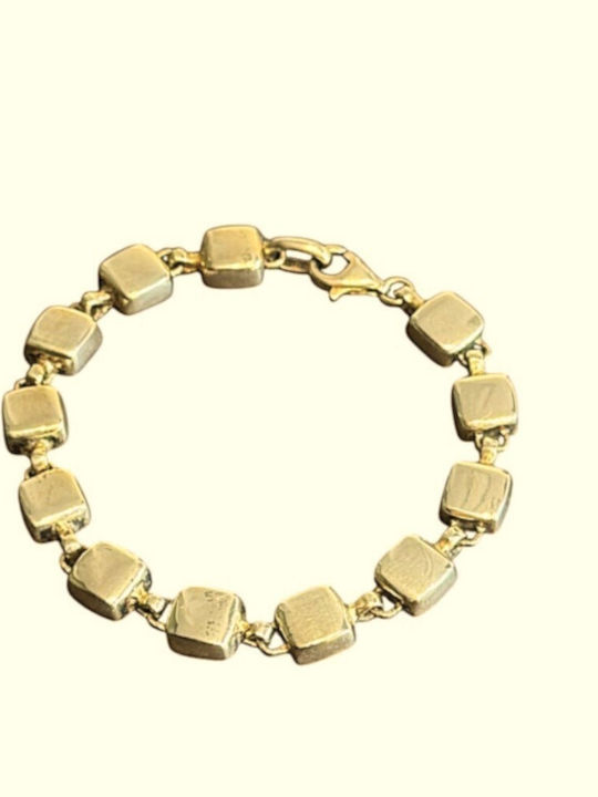Women's Silver Gold Plated Bracelet 18cm