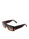 GCDS Unisex Sunglasses with Brown Plastic Frame and Brown Gradient Lens