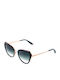 Bulget Women's Sunglasses with Green Metal Frame and Green Gradient Lens BG3352 P02