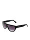 GCDS Unisex Sunglasses with Black Plastic Frame and Black Gradient Lens