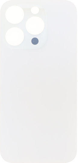 Adeziv capac baterie pentru iPhone 15 Pro, gaură mare, titan alb