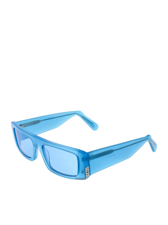 GCDS Unisex Sunglasses with Blue Frame and Blue Lens