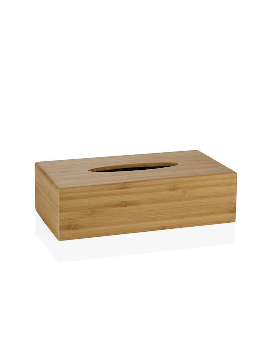 Andrea House Θήκη για Χαρτομάντηλα Ξύλινη Καφέ 26x14x7cm BA25086