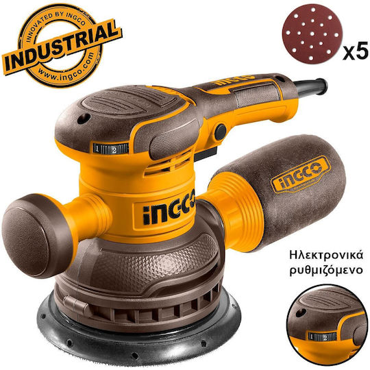 Ingco RS4516 Exzenterschleifer 150mm Elektrisch mit Geschwindigkeitsregelung und mit Absaugsystem