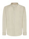 Langärmlig Leinen Hemd Beige