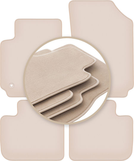 Premium Beige Floor Mats Citroen C4 Cactus Ii Crossover 2018