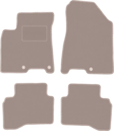 Beige Velvet Car Mats Kia Niro Crossover 2016