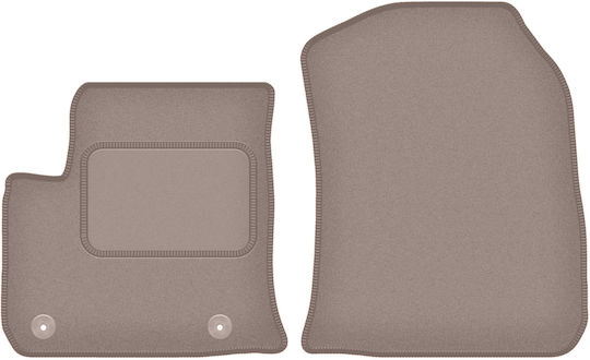 Beige Front Mats Peugeot E-208 Ii Hatchback 2019