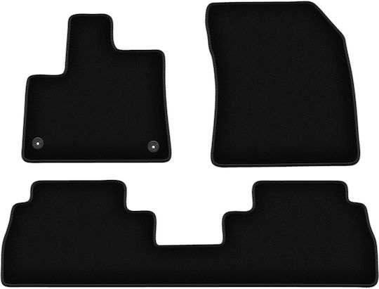 Basic schwarze Samt-Fußmatten Peugeot Rifter Combivan 2018