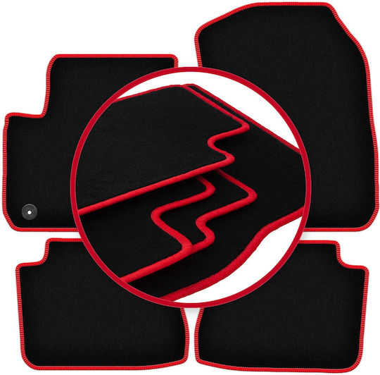Carlux-red Car Mats Peugeot E-208 Ii Hatchback 2019