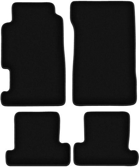 Basic Black Velvet Floor Mats for Honda Prelude Iv Coupe 1991-1996