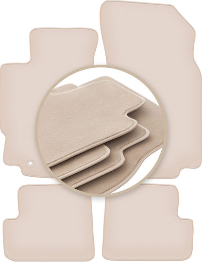 Premium Beige Fußmatten Peugeot 406 Coupe 1995-2004