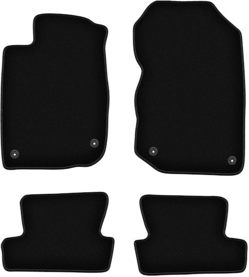 Covorașe de podea negre simple din catifea Honda Cr-z Coupe 2010-2016