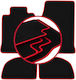 Carlux-red Car Mats Porsche 924 Coupe 1976-1988