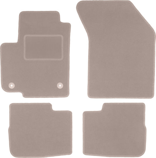 Beige Velvet Floor Mats Fiat Sedici Hatchback 2006-2014