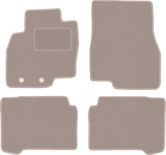 Beige Velvet Floor Mats Mitsubishi Grandis Minivan 2004-2010
