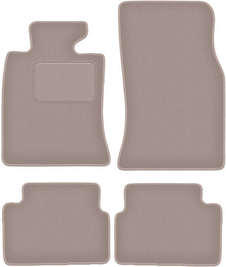 Beige Velvet Floor Mats Mini Clubman R55 Hatchback 2006