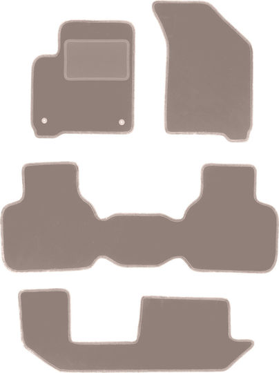 Beige Samt Fußmatten Fiat Freemont 7-Sitzer 2011-2016