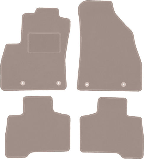 Beige Samt Fußmatten Fiat Fiorino III Combi Van 2007-2017