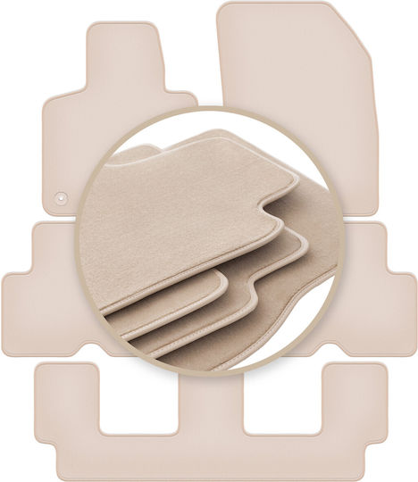Premium Beige Car Mats for Citroen C4 and SpaceTourer 7-Seater 2013-2021