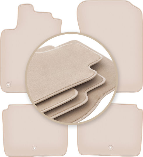 Premium Beige Car Mats for Renault Latitude Sedan 2010-2015