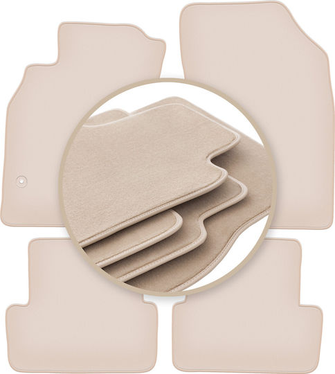Premium Beige Car Mats for Renault Fluence Sedan 2009-2016