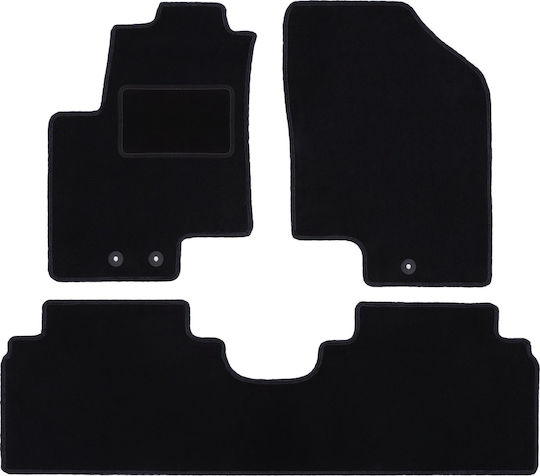 Schwarze Samt-Fußmatten Kia Venga Minivan 2009-2017