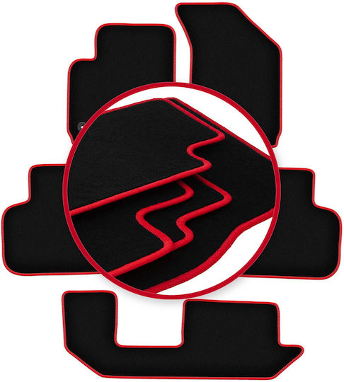 Carlux Red Car Mats Fiat Freemont 7 Seater 2011-2016