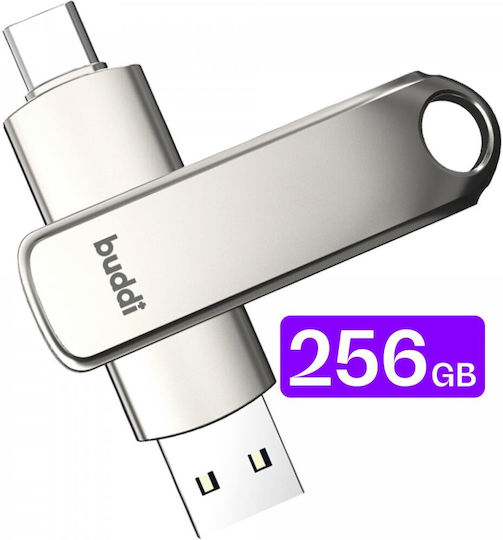 Buddi 256GB USB 3.1 Stick Γκρι