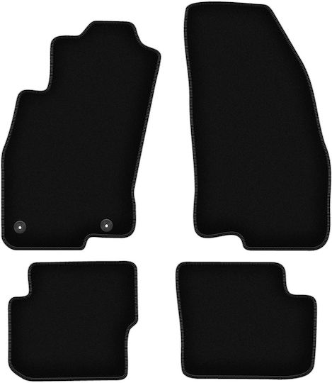 Schwarze Samt-Fußmatten Basic Fiat Punto Evo Hatchback 2008-2012