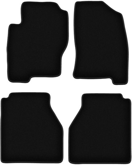 Basic Black Velvet Floor Mats Nissan Navara Iii D40 Pickup 2005-2011