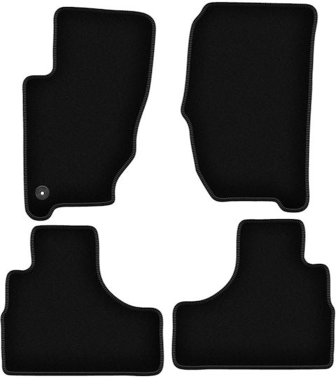 Covorașe de podea negre simple din catifea Jeep Cherokee Liberty KJ Off-road 2002-2007