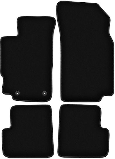 Basic schwarze Samt-Fußmatten Peugeot 406 Limousine Kombi Break 1995-2004