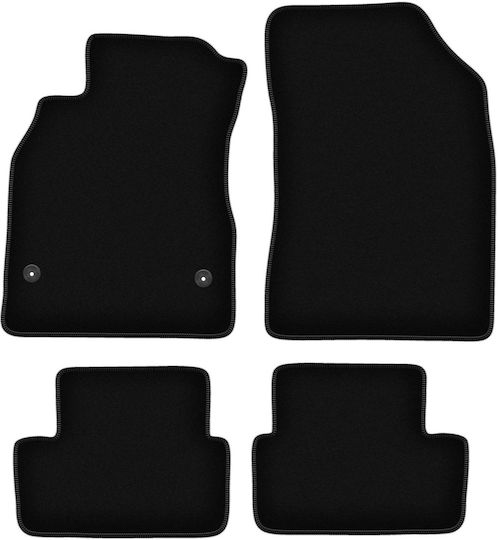 Schwarze Samt-Fußmatten Basic Renault Fluence Limousine 2009-2016